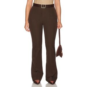 L’academie Brown Domingo bell bottom trousers NWT